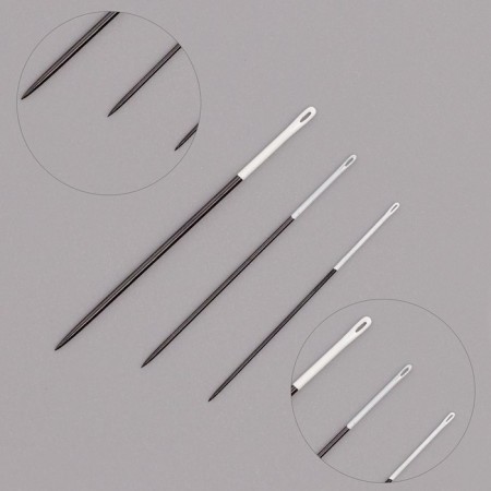 Manual needles Black Sharps, No. 3-9, White Ushka, 20 pcs