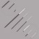 Manual needles Black Sharps, No. 3-9, White Ushka, 20 pcs
