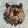Suspension decor "Tiger's head" bronze