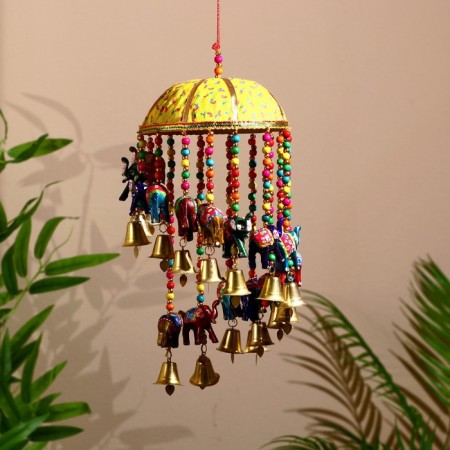Interior suspension with bells "Lovely Elephants" 16x16x60 cm mix-4