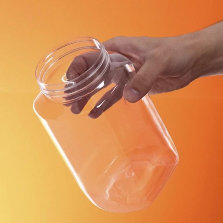 Bank with a lid "Square", Pat, 1.5 l, 82 mm-2