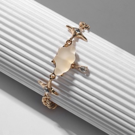 Bracelet "sky", white color in gold, l = 16 cm-1