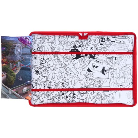 A4 labor folder with a pencil case, on a zipper, textiles, cars-3