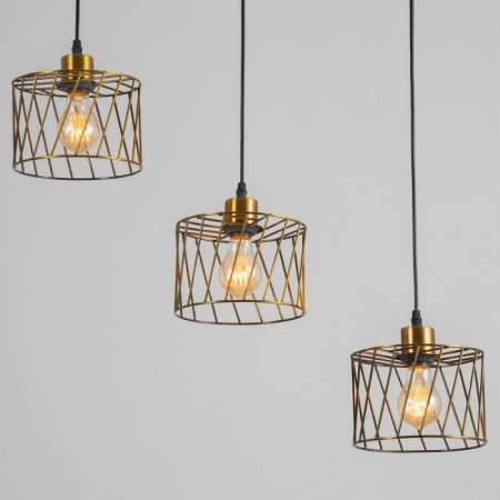 Lamp Bayerlux "Rumba" 3x E27 40W gold 18x50x12-112cm-2