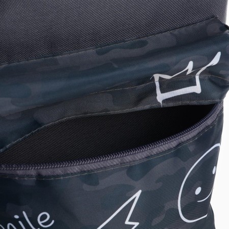 School Youth Backpack "Haki", 33x13x37, lightning department, n/pocket, gray-5