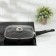 Granite Grill pan, 26 × 26, removable handle, glass cover, anti-stick coating, black color