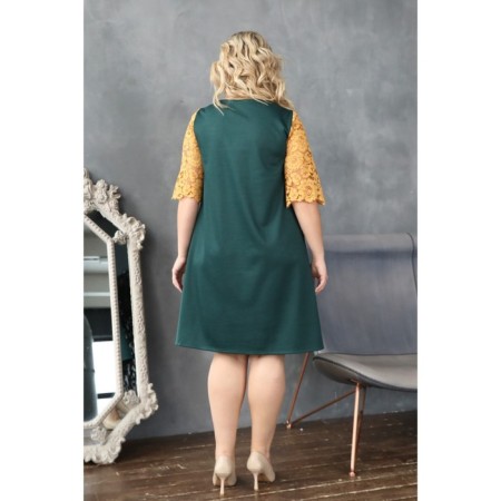 Women's dress, size 60, green color-1