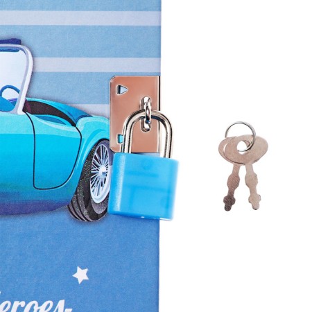 Gift notebook, 45 sheets, line, on the castle, on the crest, car (17.8x13cm)-2