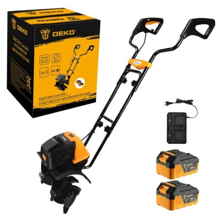 Cultivator battery DEKO DKET40V, 20 V, 2x4 Ah, depth/width 180/360 mm