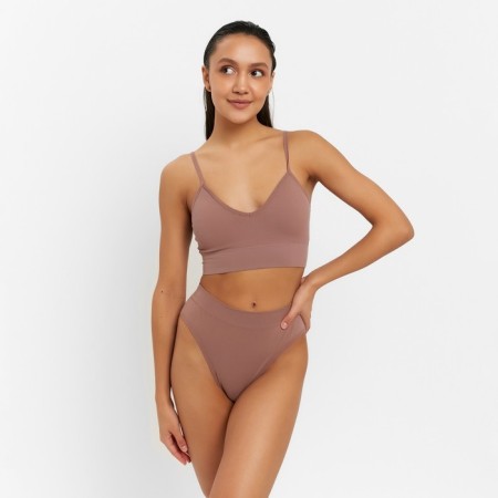 Female set (top, panties) Coffee color, size 42-44