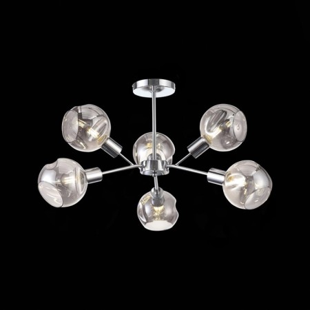 Ceiling EVOLUCE lamp. Sle155102-06. Gentore. 6x60 watts, E14, 65x65x35.5 cm, chromium color-1