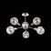 Ceiling EVOLUCE lamp. Sle155102-06. Gentore. 6x60 watts, E14, 65x65x35.5 cm, chromium color