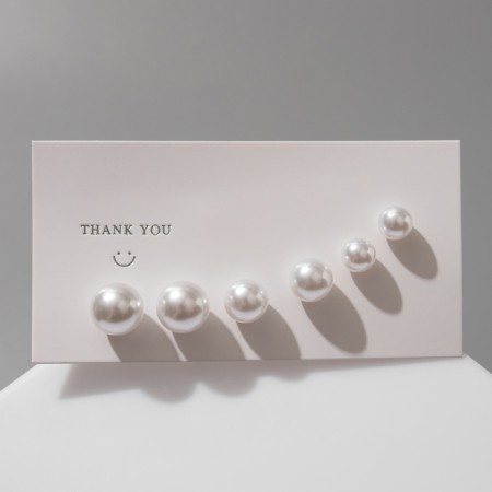 Cuts set 3 pairs "pearl" rotation, white color