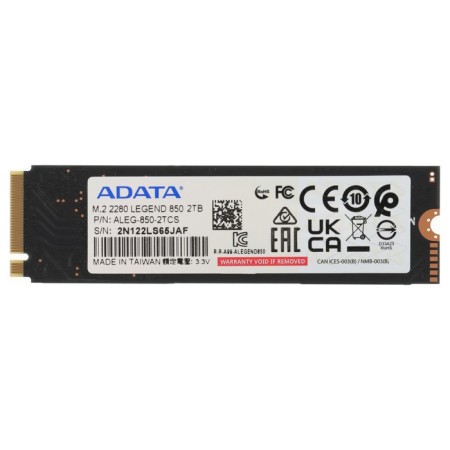 SSD A-Data PCIE 4.0 X4 2TB ALEG-850-2TCS Legend 850 M.2 2280-1