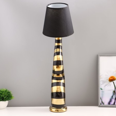 Cameron table lamp E27 40W black and gold 12.5x12.5x49 cm Risalux-2