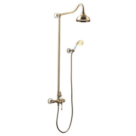 Lemark Villa lm4860b shower system, tropical shower, shower, brass, bronze