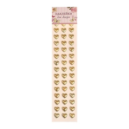 Sticker of rhinestones plastic "Hearts" mix 32x7 cm-3