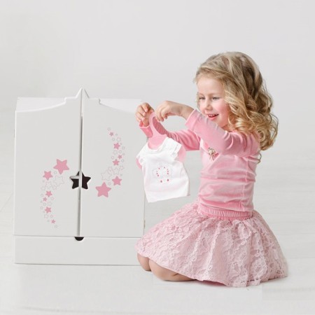 Children's toy: a closet with a designer star print (collection "Diamond Star", White)-4