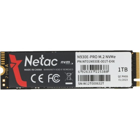 SSD NETAC PCIE 3.0 X4 1TB NT01N930E-001T-E4X N930E Pro M.2 2280