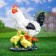 Garden figure "Chicken with chickens" 17x25x33cm