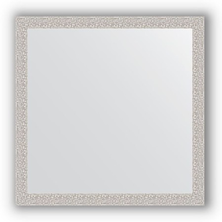 Mirror in the baguette frame - chrome mosaic 46 mm, 71 x 71 cm, evoForm