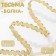 Decorative braid “Wave”, 9 mm, 10 ± 1 m, gold color