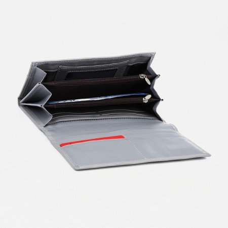 Women's wallet on magnets, gray color-2