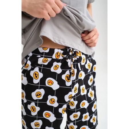Pajama men's kaftan "good mo" size 48, gray/black-3