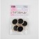 A set of plastic buttons on the leg, d = 25 mm, 5 pcs, black color
