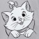 Disney T-shirt "Marie", height 110-116 (32), Gray