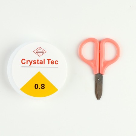 Set for creating jewelry, 15 colors, size 1 piece: 3 mm., Fishing line, scissors-5