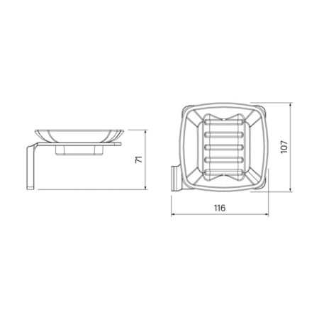 Soap dish IDDIS Slide Sliwtg0i42, 107x116x71 mm, matte glass, white matte-10