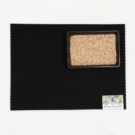 Animal rug EVA, cellular, 60 x 80 cm, black-3