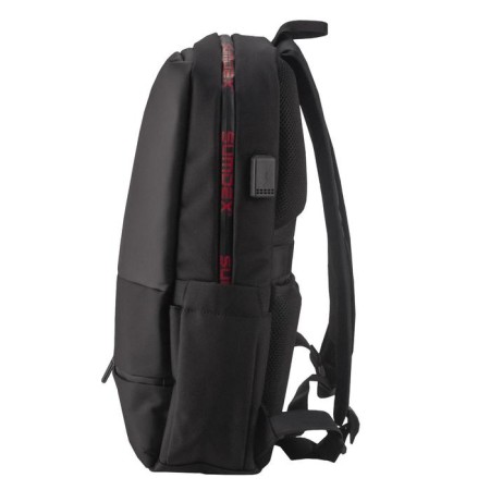 A backpack, a lightning department, with USB, mount on a suitcase, black color-2