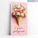 Money envelope "Happy birthday", bouquet, glitter, 16.5 x 8 cm