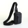 Textile sling bag, gray color