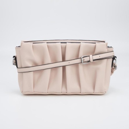 Cross-bodi with lightning, external pocket, long belt, light pink color-1
