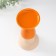 Ceramics candlestick for 1 candle "Piraeus" sand-orange 9.8x9.8x20 cm