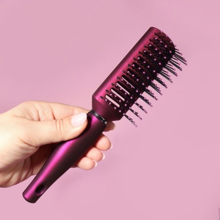 The comb is massage, ventilated, rubberized pen, 4.3 × 23.2 cm, purple color-5