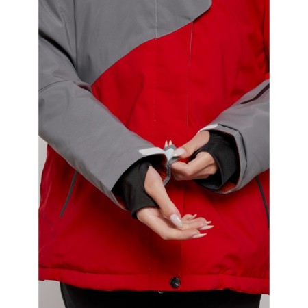 Ski jacket women's winter, size 54, red color-10
