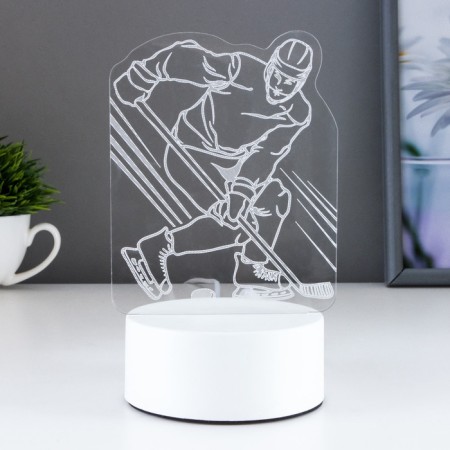 Light "hockey player" Led RGB from the network 9.5x10.5x17 cm-3
