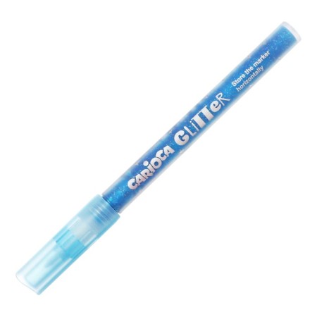 Flomasters 6 colors, Carioca Glitter, with sparkles, bullet -shaped node 1.0 mm, water -based ink, super -resistant tip-2