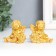 Souvenir Polystone "Angel with roses" gold mix 4x5x5.5 cm
