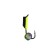 Mormyshka column black, lime abdomen + ball rainbow, weight 0.5 g
