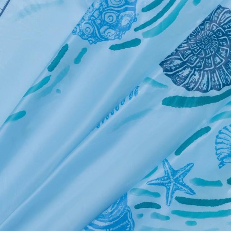 Curtain for the bathroom "shell", 180 × 180 cm, blue color-3