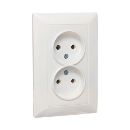Double Luazon Lighting "Antei", 10 A, hidden, without salary, white-1