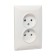Double Luazon Lighting "Antei", 10 A, hidden, without salary, white