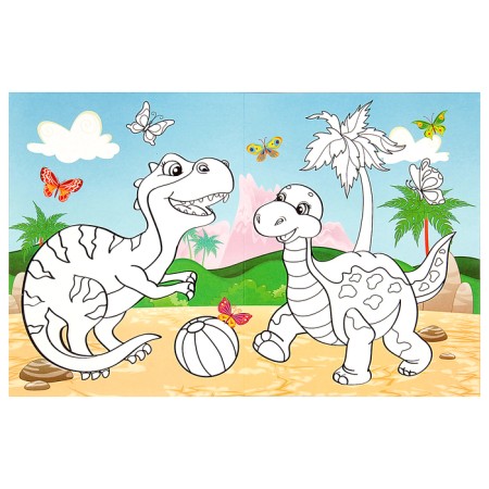 Coloring long "world of dinosaurs"-2