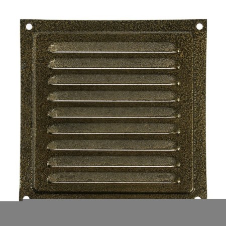 Ventilation grate Zein luxury RM1515Z, 150 x 150 mm, with a grid, metal, gold-3