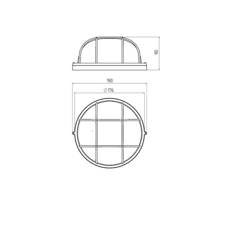 Lamp era NBP 03-60-002, E27, 60W, 190x176x90 mm, IP54-1